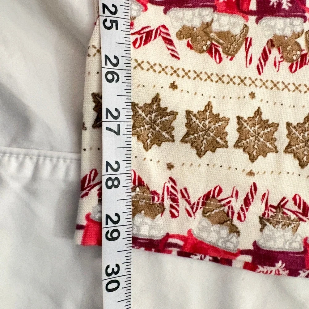 Burts Bees Baby Holiday Pajamas XXL Organic Cotton 2pc Set Gingerbread Cream Red
